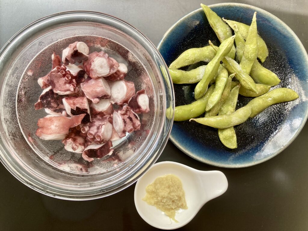 簡単タコ飯　材料