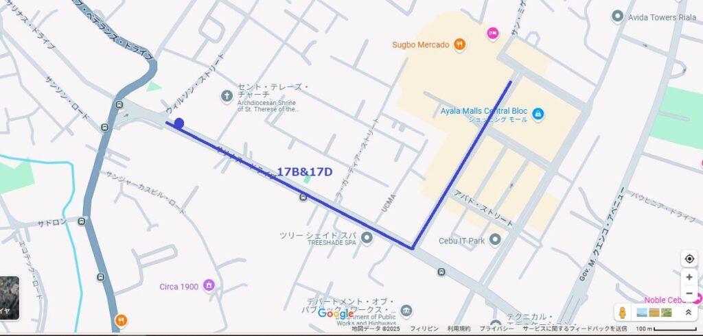 フィリピン・セブ　ITパーク発JY行きのバス　