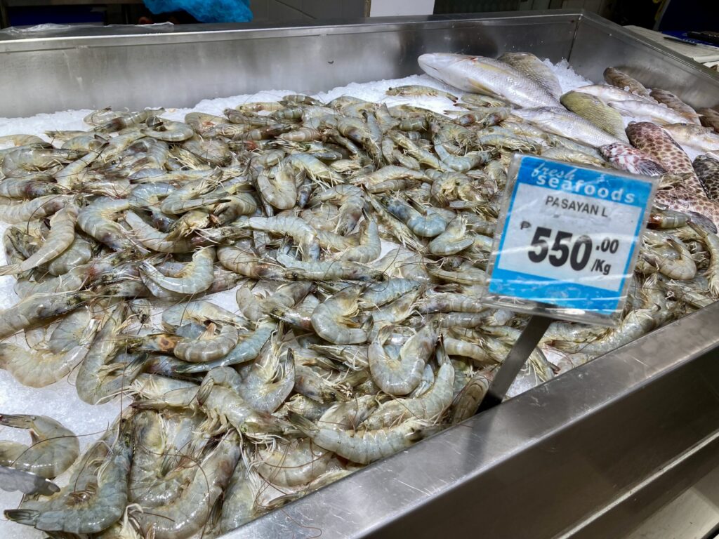 海老　フィリピン・セブ島のスーパー　値段