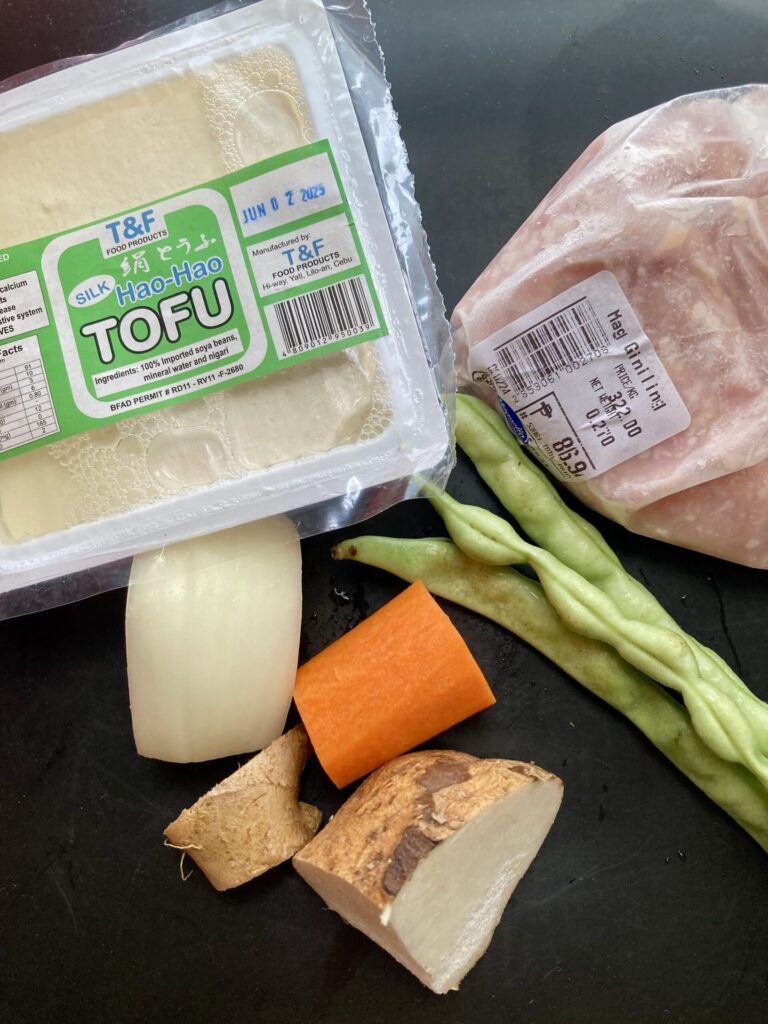 シンカマスとローカル野菜で作る和風豆腐野菜ハンバーグ　材料