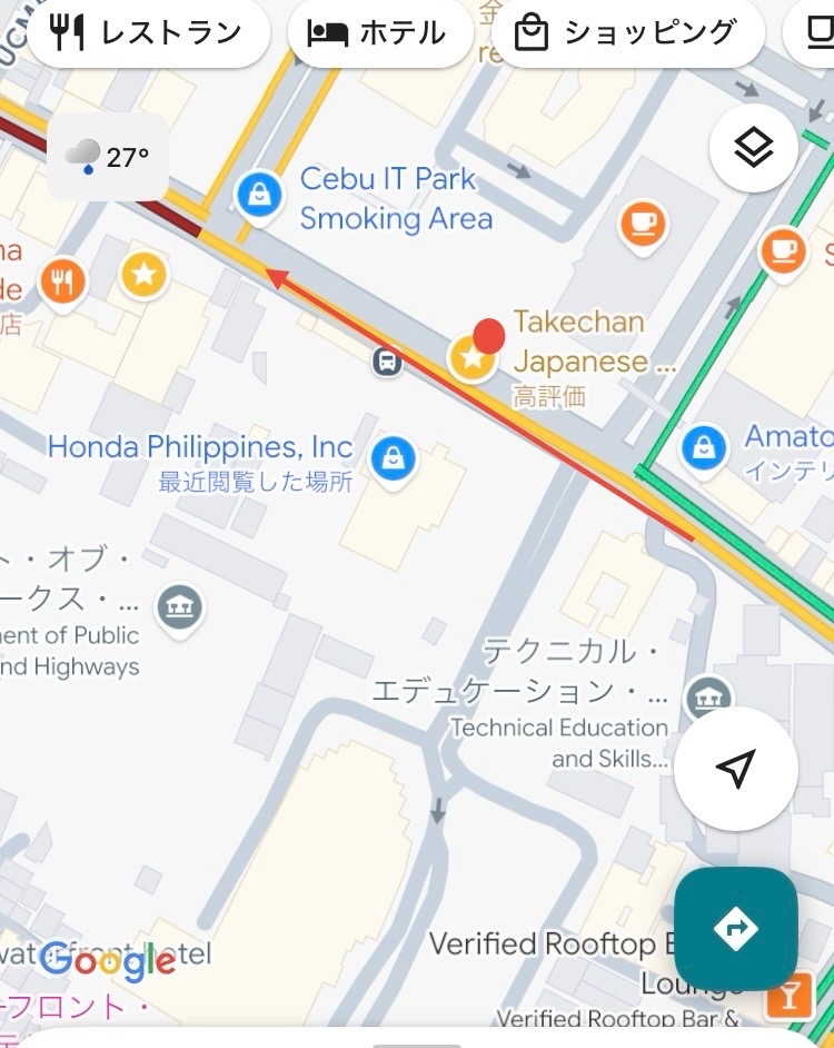 フィリピン・セブ　ITパーク発のアヤラ行き04Lジプニー乗り場