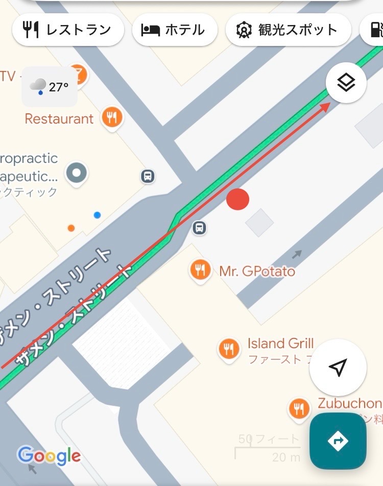フィリピン・セブ　SMシティセブ付近発の01Kバス乗り場　パークモール行