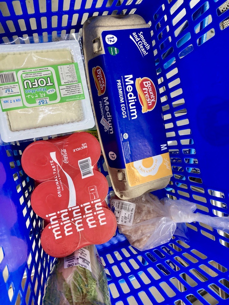 SMシティセブで買った鶏ひき肉と絹ごし豆腐