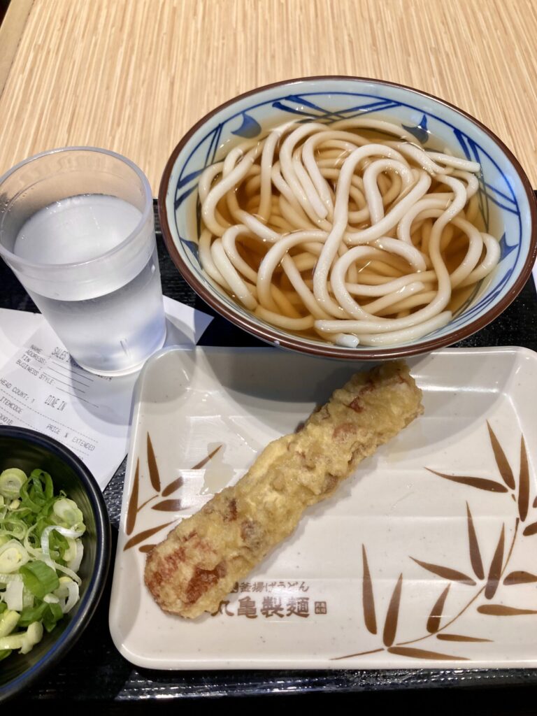 丸亀製麵セブSMJモール店 かけうどんとちく天