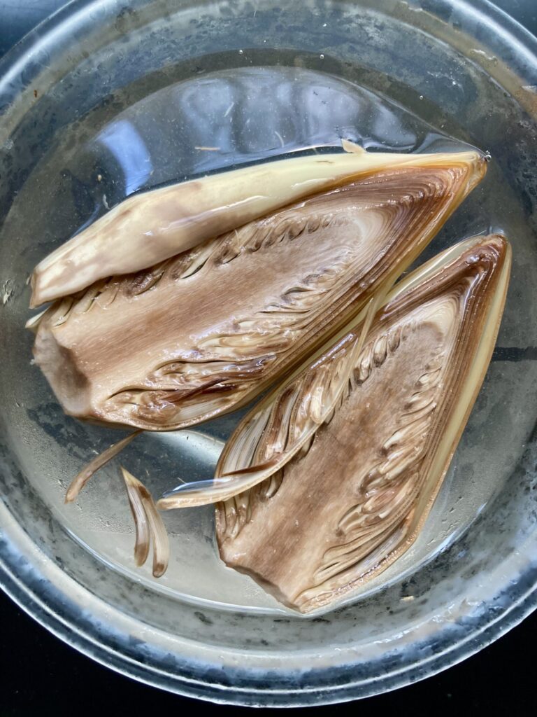 バナナハート（Banana Heart/Puso ng Saging）　あく抜き