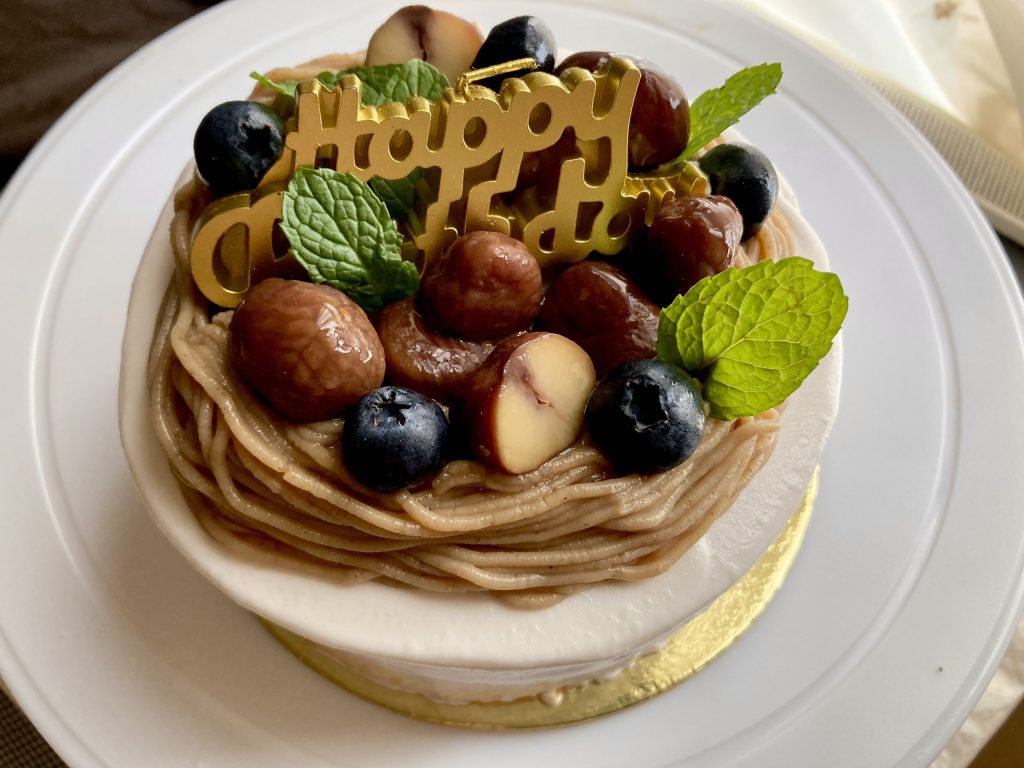 手作りモンブランケーキ