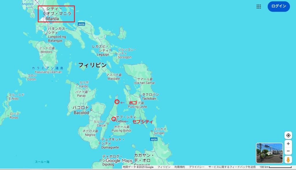 地震　ボゴシティとセブシティ