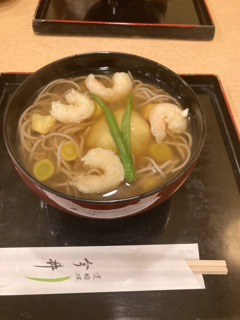 今井の季節限定栗むし餡かけ蕎麦
