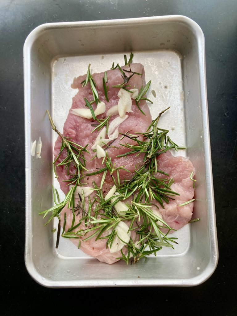 ローズマリー　ポークソテー