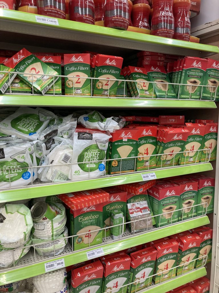 コーヒーフィルター in メトロスーパーアヤラセンターセブ店