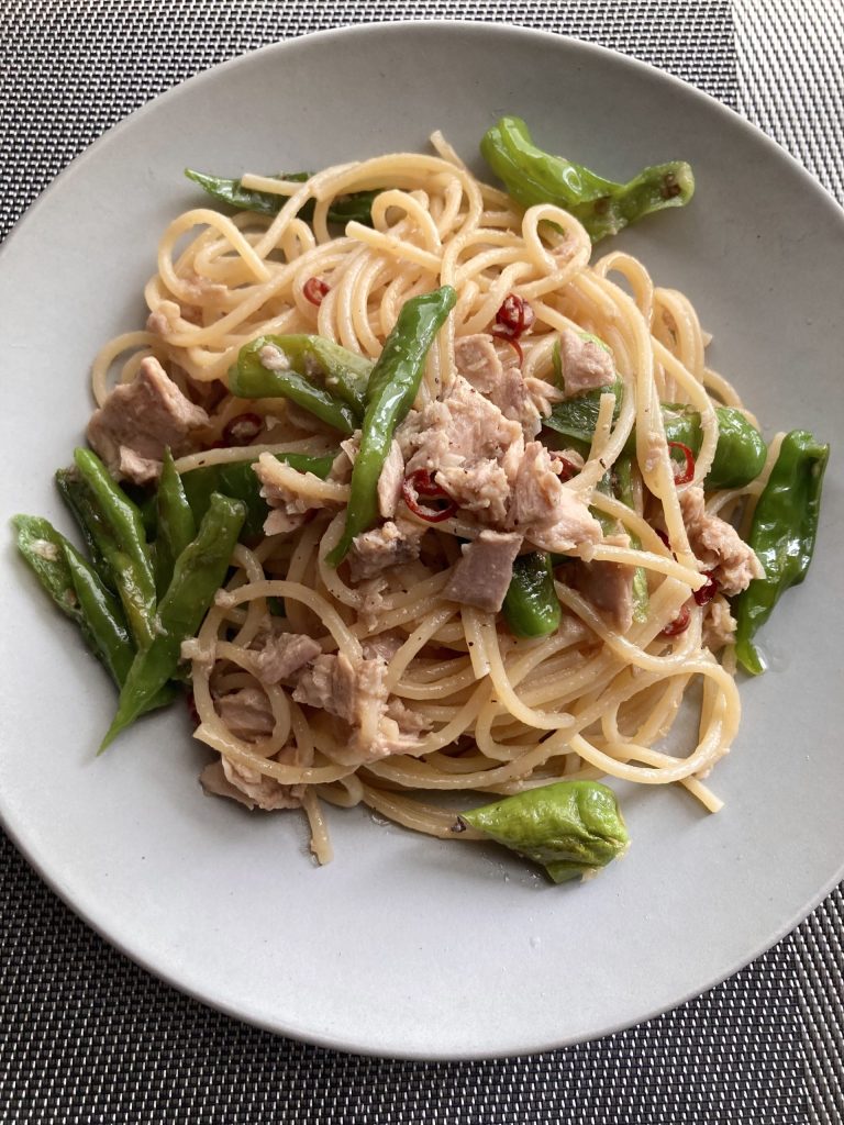 ツナとししとうのパスタ