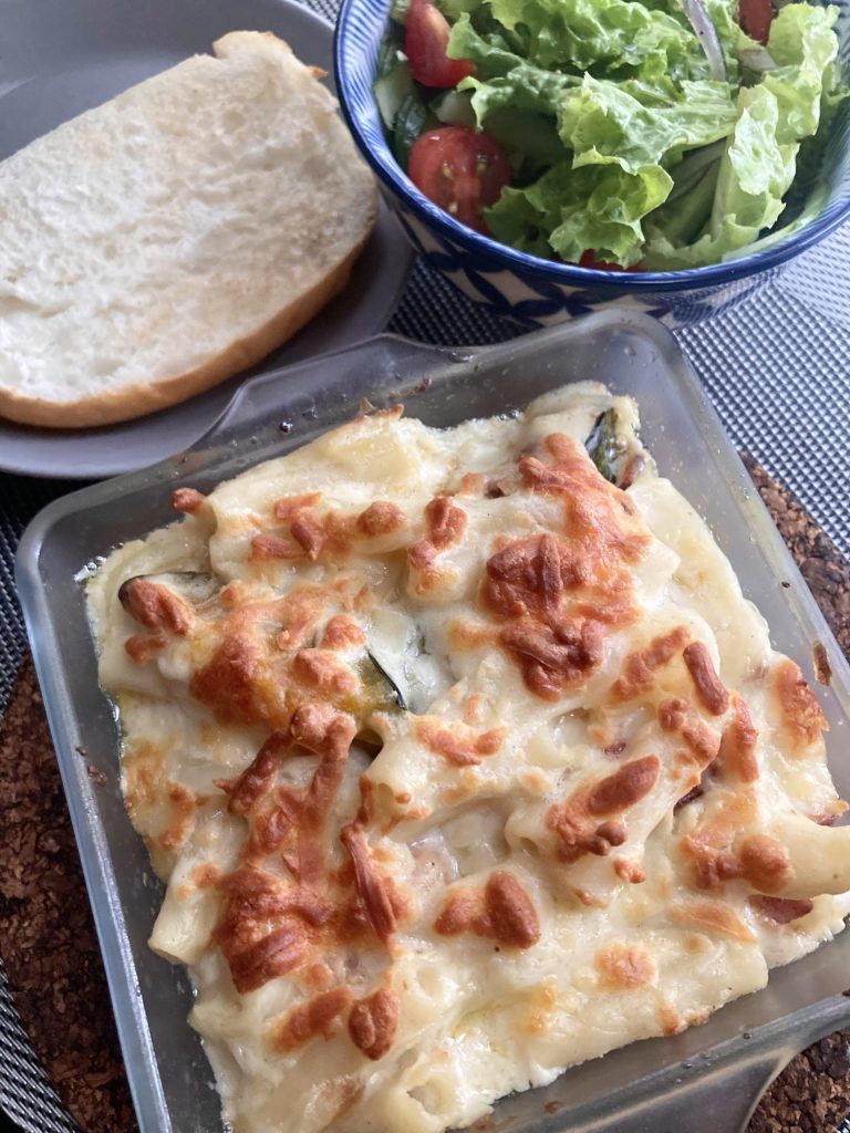 かぼちゃとベーコンのマカロニグラタン レシピ