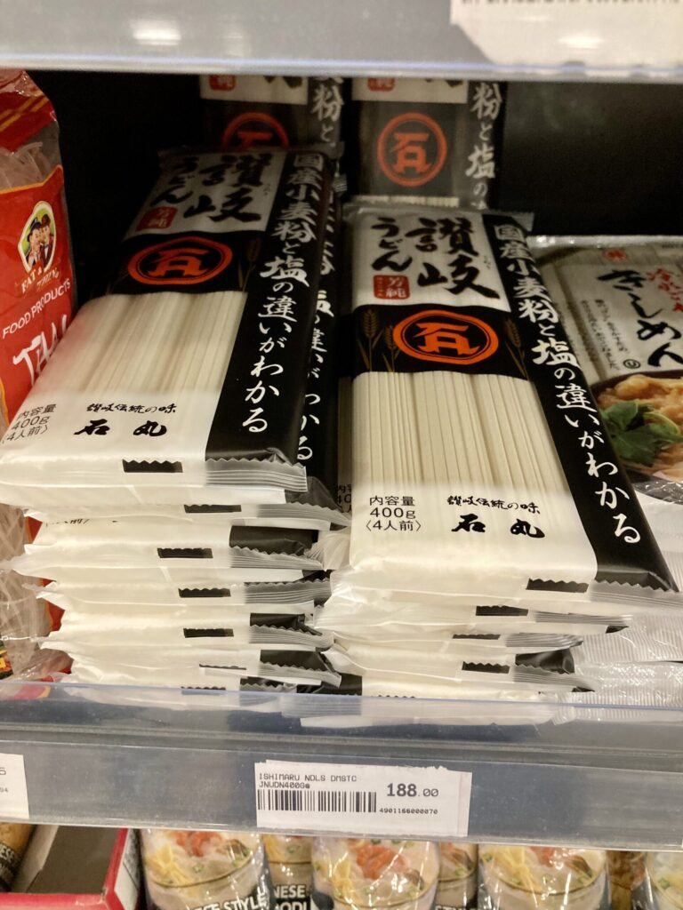 石丸製麺の讃岐うどん188ペソ（約526円）@フィリピン・セブ