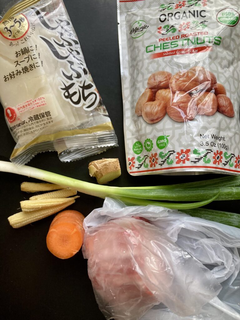 豚肉と栗の中華おこわ風炊き込みご飯　材料