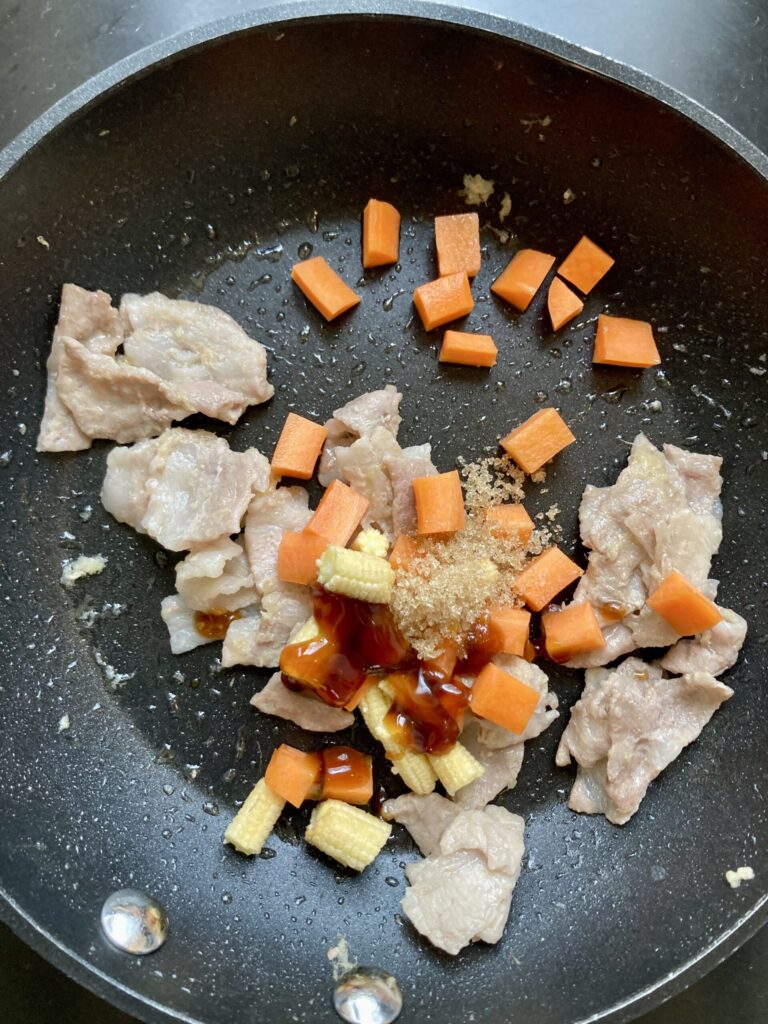 豚肉と栗の中華おこわ風炊き込みご飯　レシピ