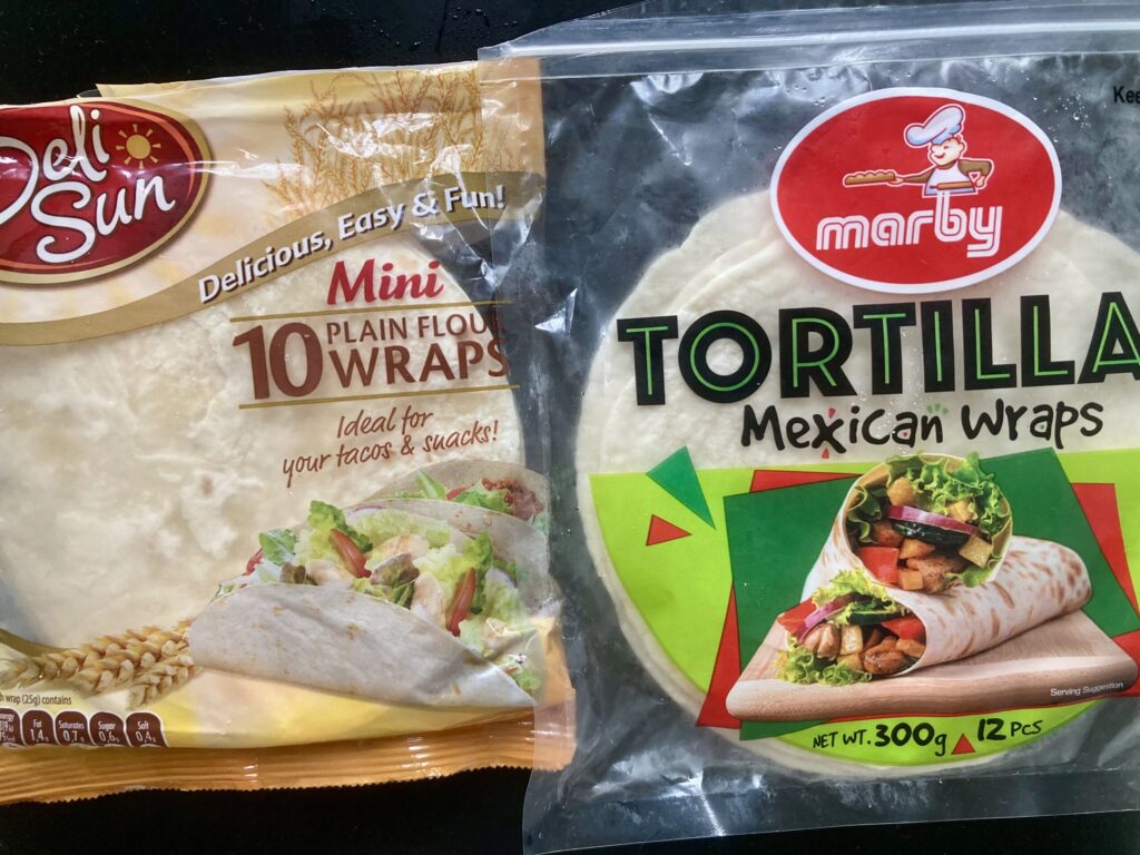 DeliSunとMarbyのトルティーヤ食べ比べ