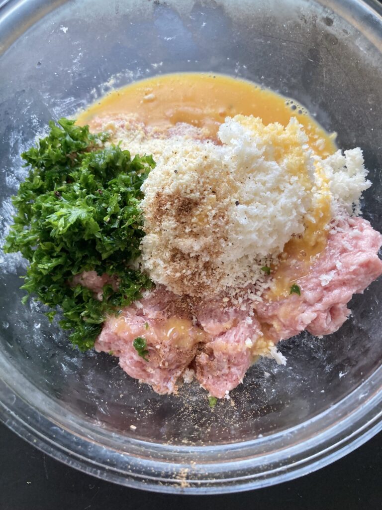 カリオストロの城風ミートボールスパゲッティー　レシピ