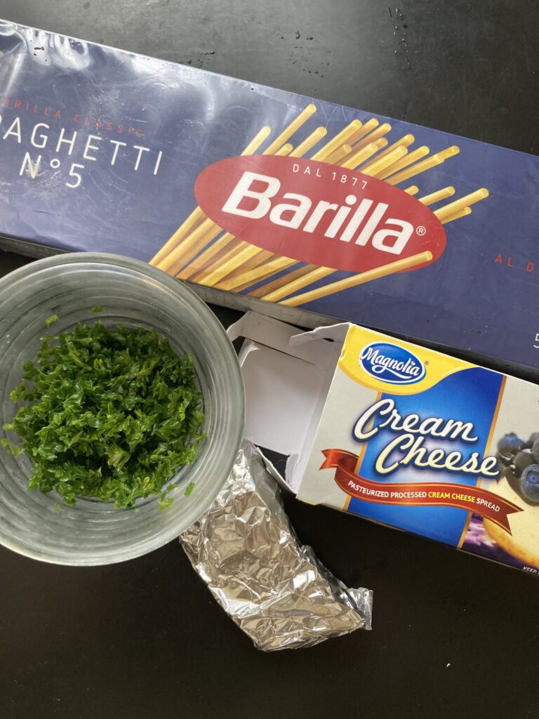 カリオストロの城風ミートボールスパゲッティー　材料