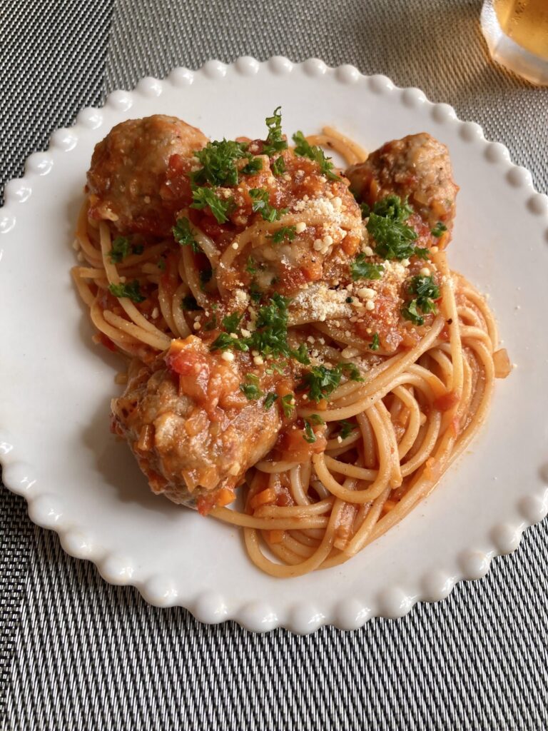 カリオストロの城風ミートボールスパゲッティー　