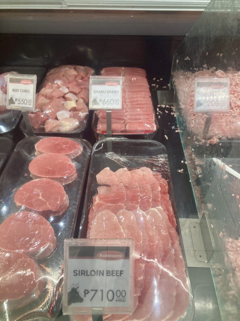 フィリピンの牛肉@ロビンソンスーパーマーケットセブITパーク店