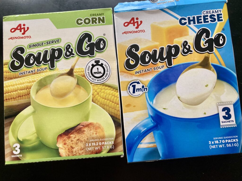 フィリピンの味の素インスタントスープSoup & Go